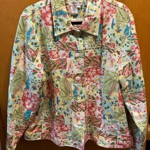 Coldwater Creek Multicolor Floral Jacket